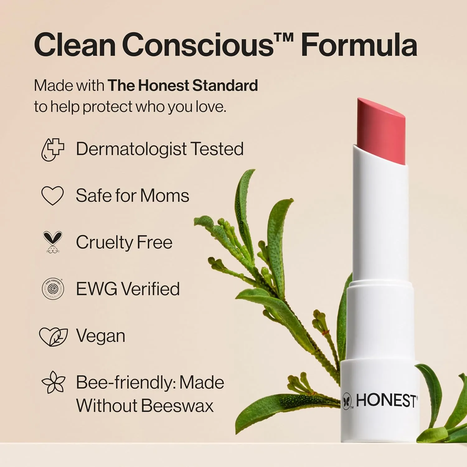 Honest Beauty Moisturizing Vegan Tinted Lip Balm | Antioxidant-rich Acai Extracts   Avocado Oil | Paraben Free   Cruelty Free | Summer Melon