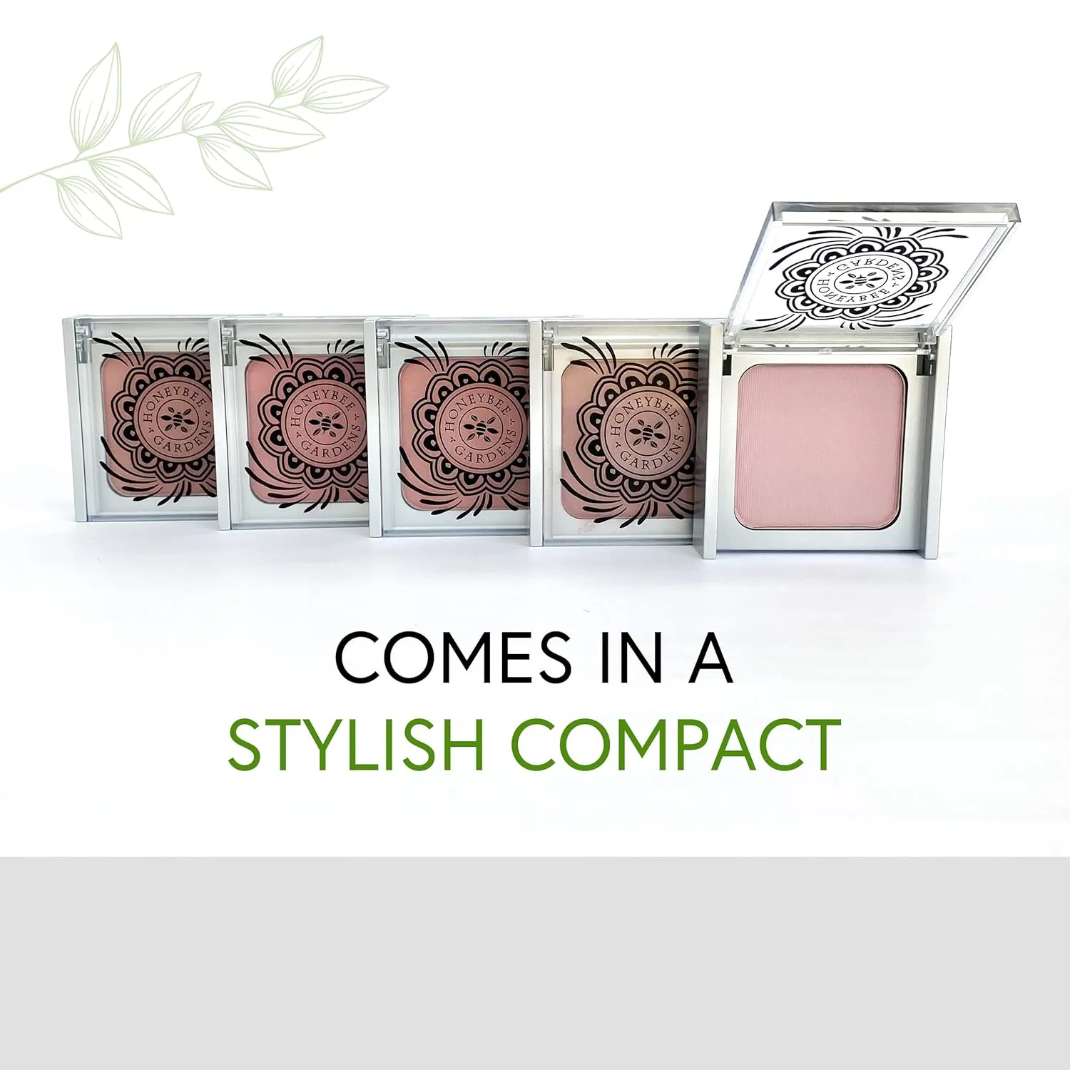 Honeybee Gardens Complexion Perfecting Blush in Euphoria, Cool Peachy Pink, Vegan & Gluten-Free, 8.5g