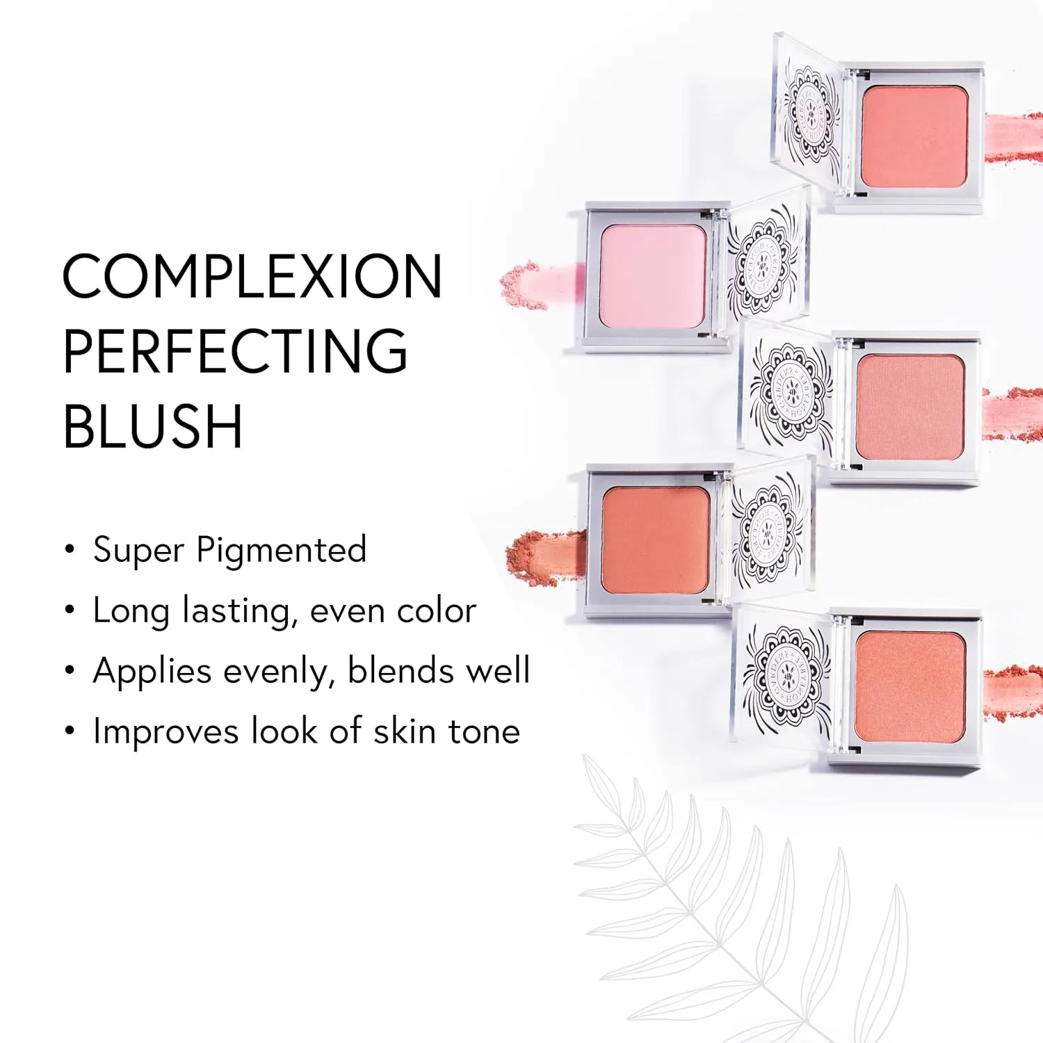 Honeybee Gardens Complexion Perfecting Blush in Euphoria, Cool Peachy Pink, Vegan & Gluten-Free, 8.5g