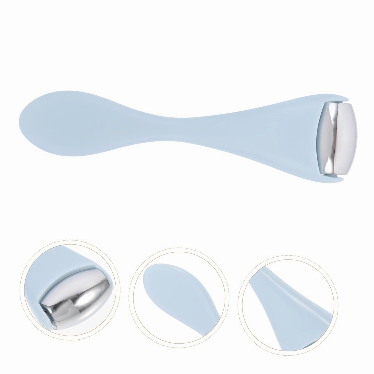 Housoutil 3pcs Massage Ice Roller Double Chin Reducer Face Tools Skincare Kit Device Eye Cream Face Roller Skin Care Pimple Facial Hair Oil Applicator and Scalp Face Roller Freezer Abs Blue