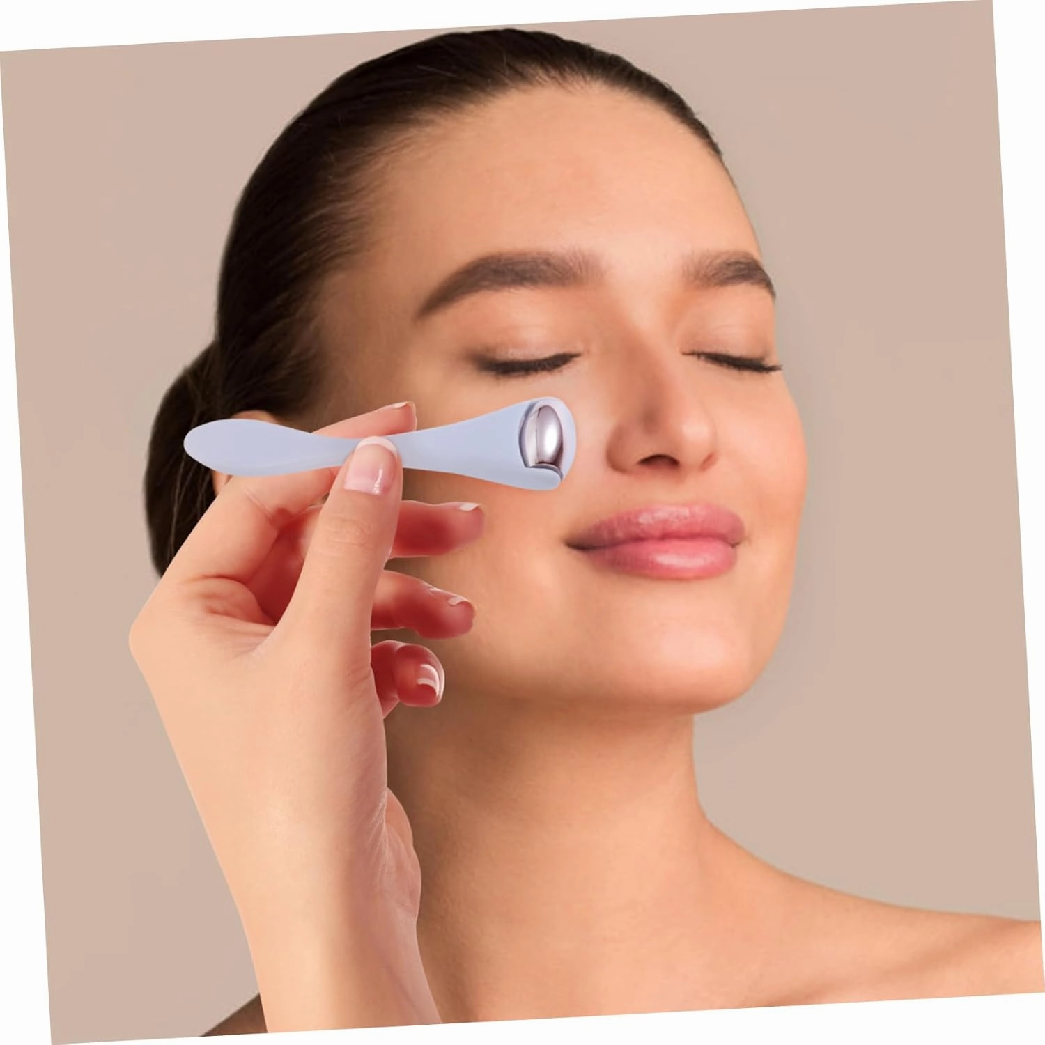 Housoutil 3pcs Massage Ice Roller Double Chin Reducer Face Tools Skincare Kit Device Eye Cream Face Roller Skin Care Pimple Facial Hair Oil Applicator and Scalp Face Roller Freezer Abs Blue