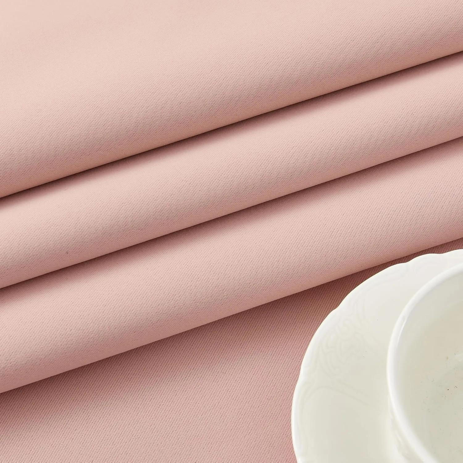 HUTO Blackout Bedroom Curtains Panels 108 Inch - Energy Saving Thermal Insulated Privacy Protect Antique Copper Grommet Sun Block Drapes for Living Room, 1 Pair, 52 by 108 Inch, Blush Pink