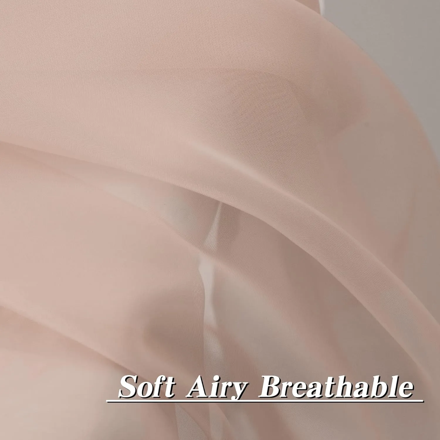HUTO Blush Pink Sheer Curtains 84 inches Long for Bedroom Top Rod Pocket Sheer Window Panels Curtains for Nursery Living Room 52 by 84 Inch Length Set of 2 Panels