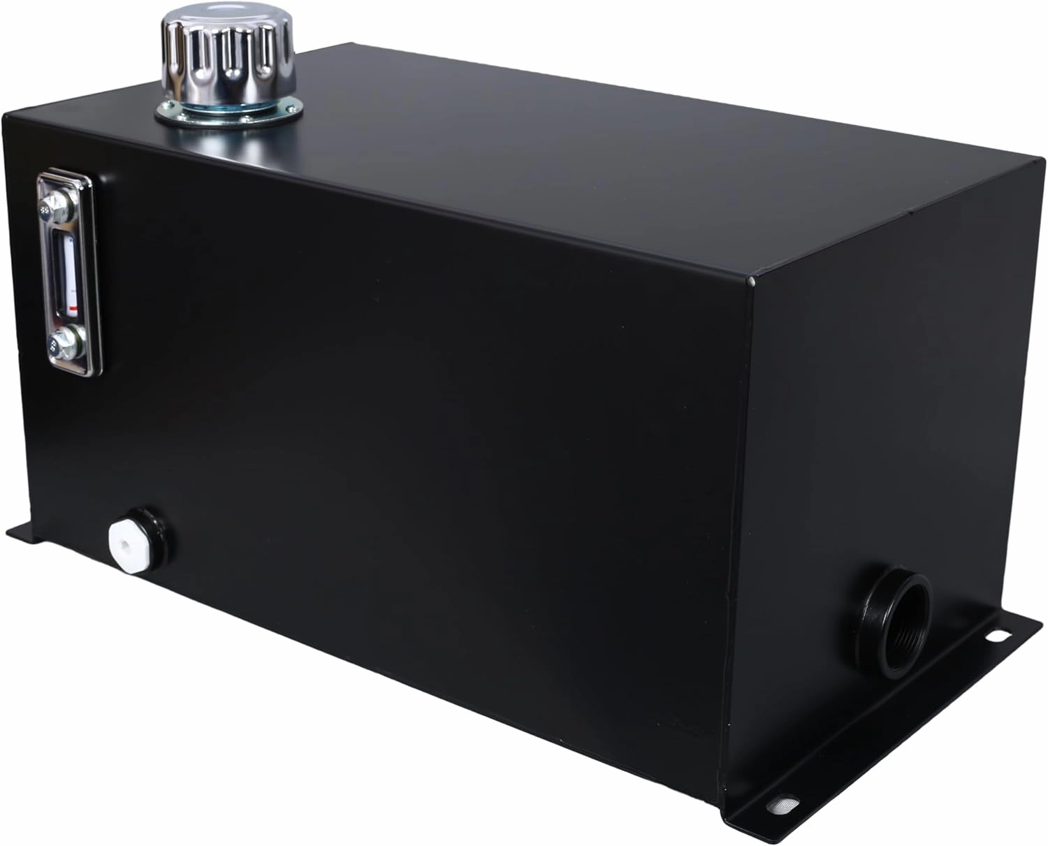 Hydraulic Fluid Tank 10 Gal Heavy Duty Steel Fuel Reservoir Industrial Grade Hydraulic Tank for Tractors Trucks with Leak Proof Design Oil Level Window Mounting Brackets