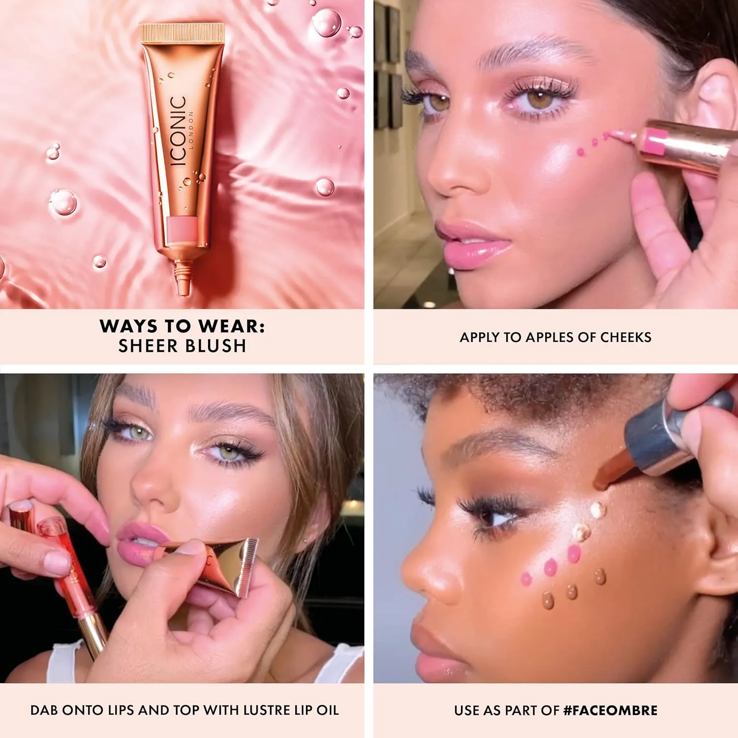 ICONIC LONDON Sheer Blush | Lightweight Liquid Cream Blush, Cruelty Free, Vegan Makeup