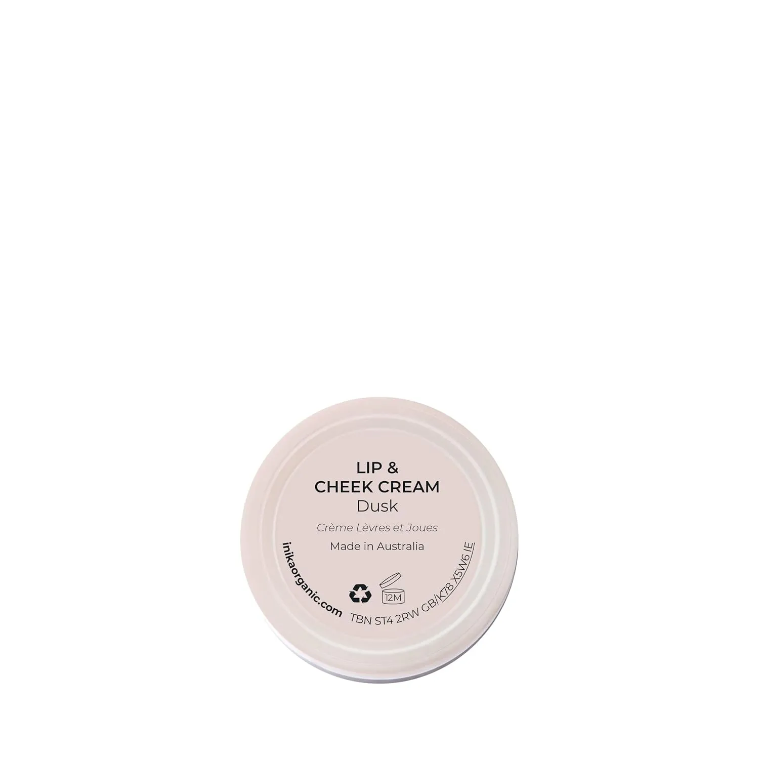 INIKA Organic Vegan Makeup - Multi-Use Lip & Cheek Cream with Almond Oil & Vitamin E, Hypoallergenic Lip and Cheek Tint, Natural Formula with Pure Mineral Pigments, Sustainable Packaging, Dusk, 3.5 g