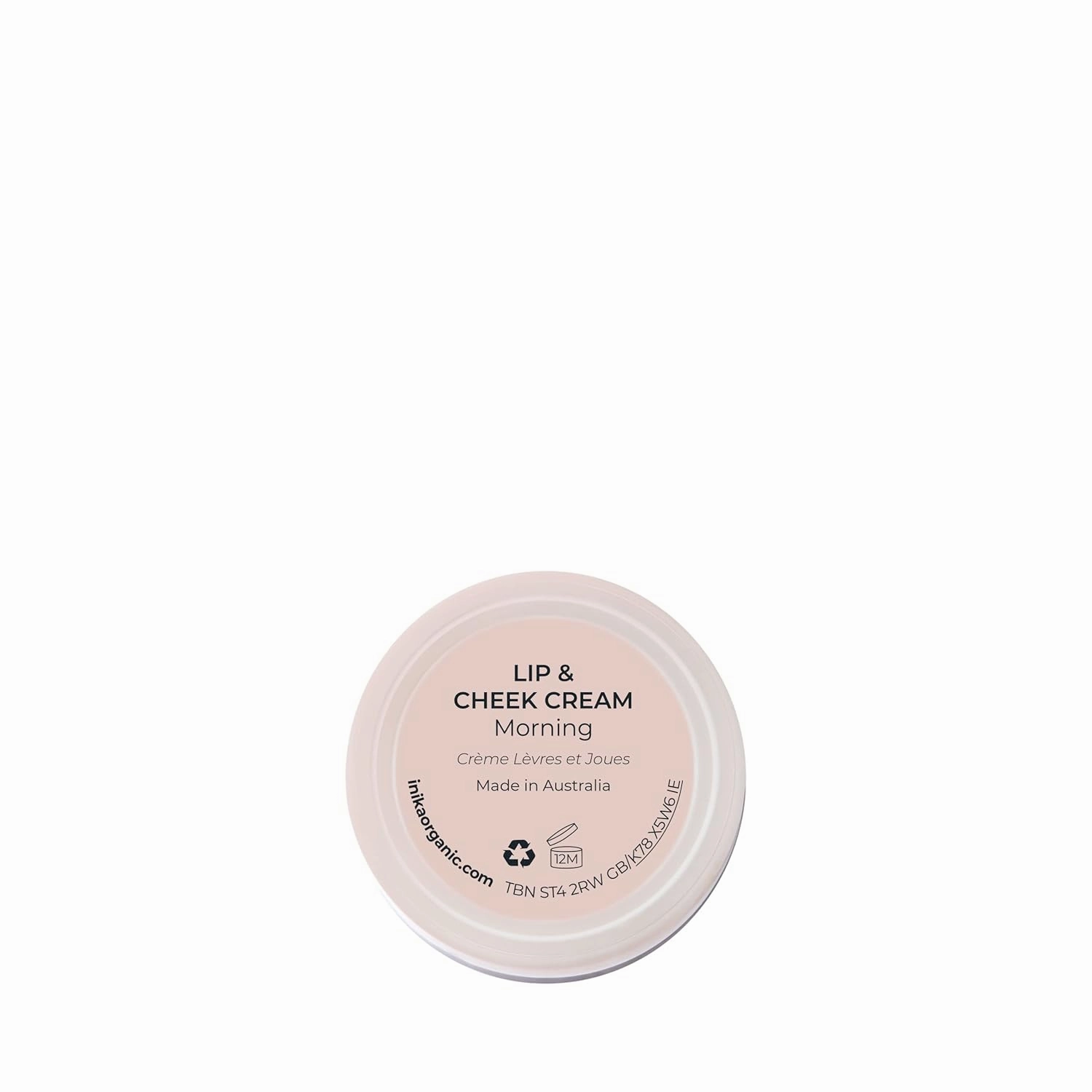 INIKA Organic Vegan Makeup Multi-Use Lip & Cheek Cream with Almond Oil & Vitamin E, Hypoallergenic Lip and Cheek Tint, Natural Formula with Pure Mineral Pigments, Sustainable Packaging, Morning, 3.5 g