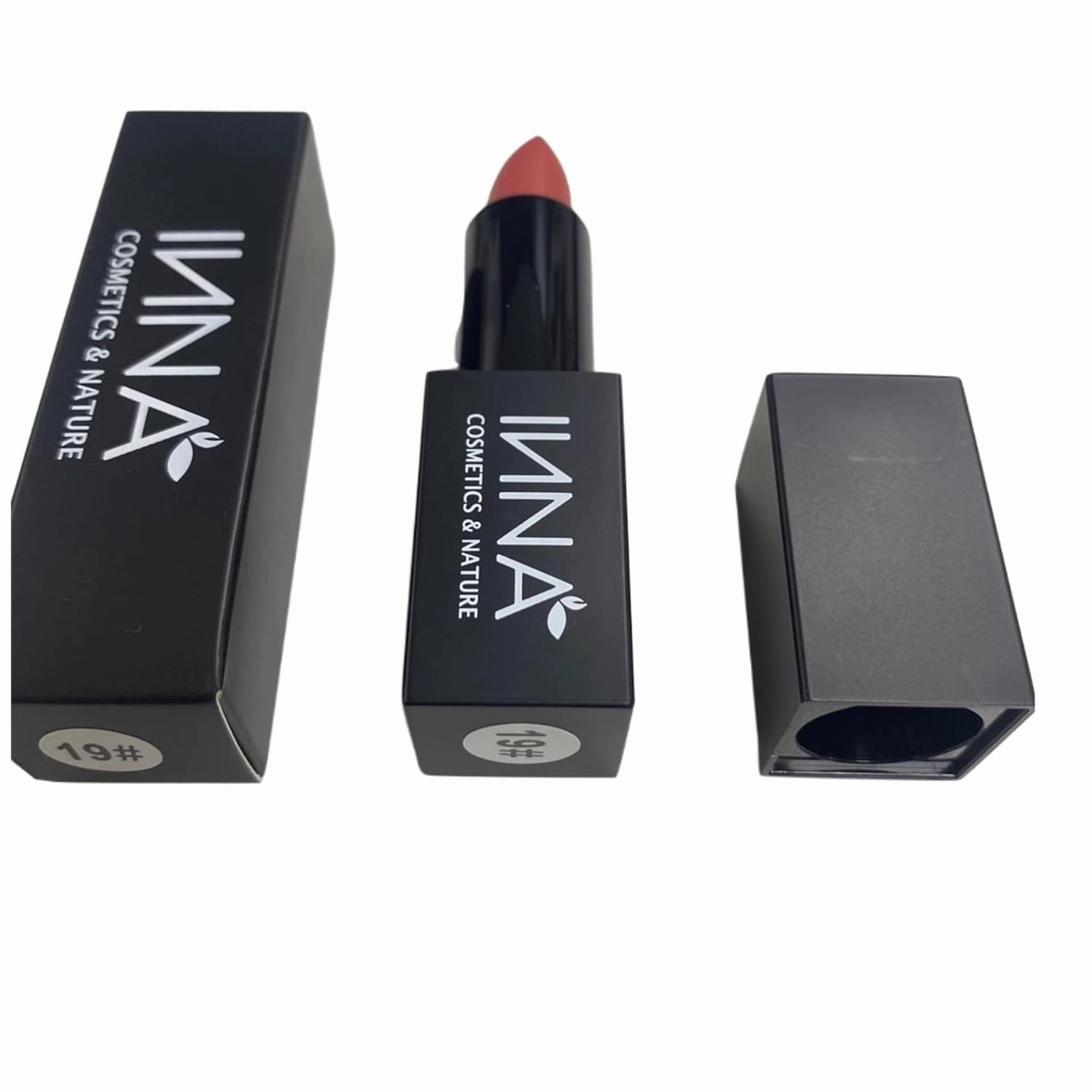 Inna Cosmetics & Nature - Matte Lipstick, Vegan, Gluten Free, Cruelty Free, non GMO with Grape Seed Oil, 3.5 g, Nude Blush (Ballerina Pink)