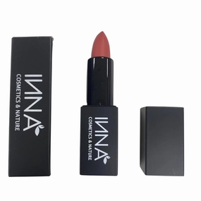 Inna Cosmetics & Nature - Matte Lipstick, Vegan, Gluten Free, Cruelty Free, non GMO with Grape Seed Oil, 3.5 g, Nude Blush (Ballerina Pink)