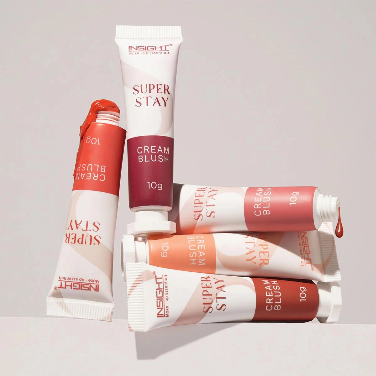 Insight Cosmetics Super Stay Cream Blush – Buildable Liquid Blush – Dewy & Radiant Finish – Lightweight Blush – Ultra-Pigmented Formula, (1, B09-Apricot Jelly, 10g)