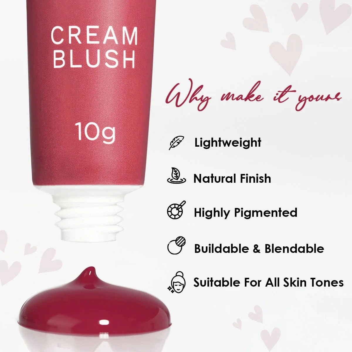 Insight Cosmetics Super Stay Cream Blush – Buildable Liquid Blush – Dewy & Radiant Finish – Lightweight Blush – Ultra-Pigmented Formula, (1, B09-Nut Jelly, 10g)