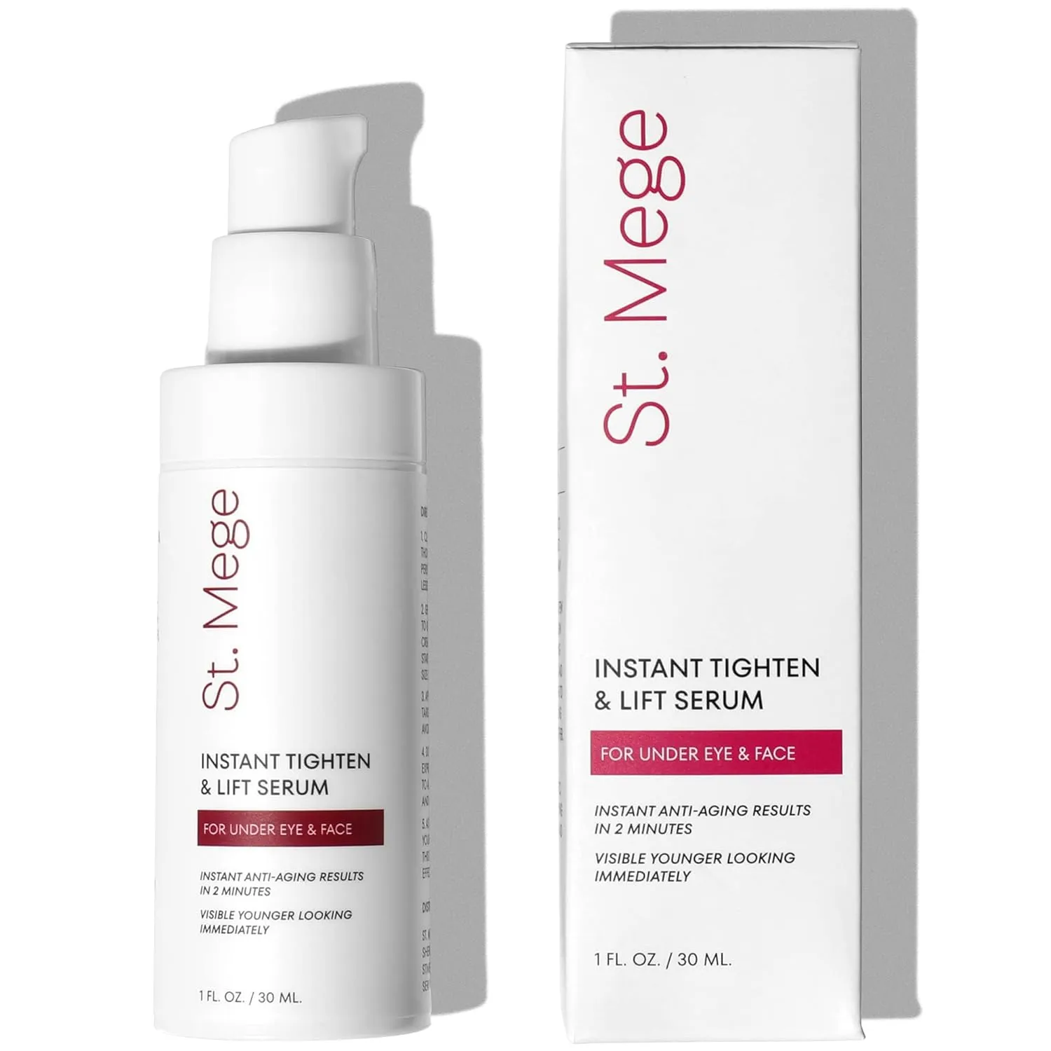 Instant Eye & Face Lift Cream: Rapid Under Eye Bags Wrinkle Smile Lines Forehead Lines Remover - Temporary Firming & Tightening Treatment in 2 Minutes, 1 fl. oz.