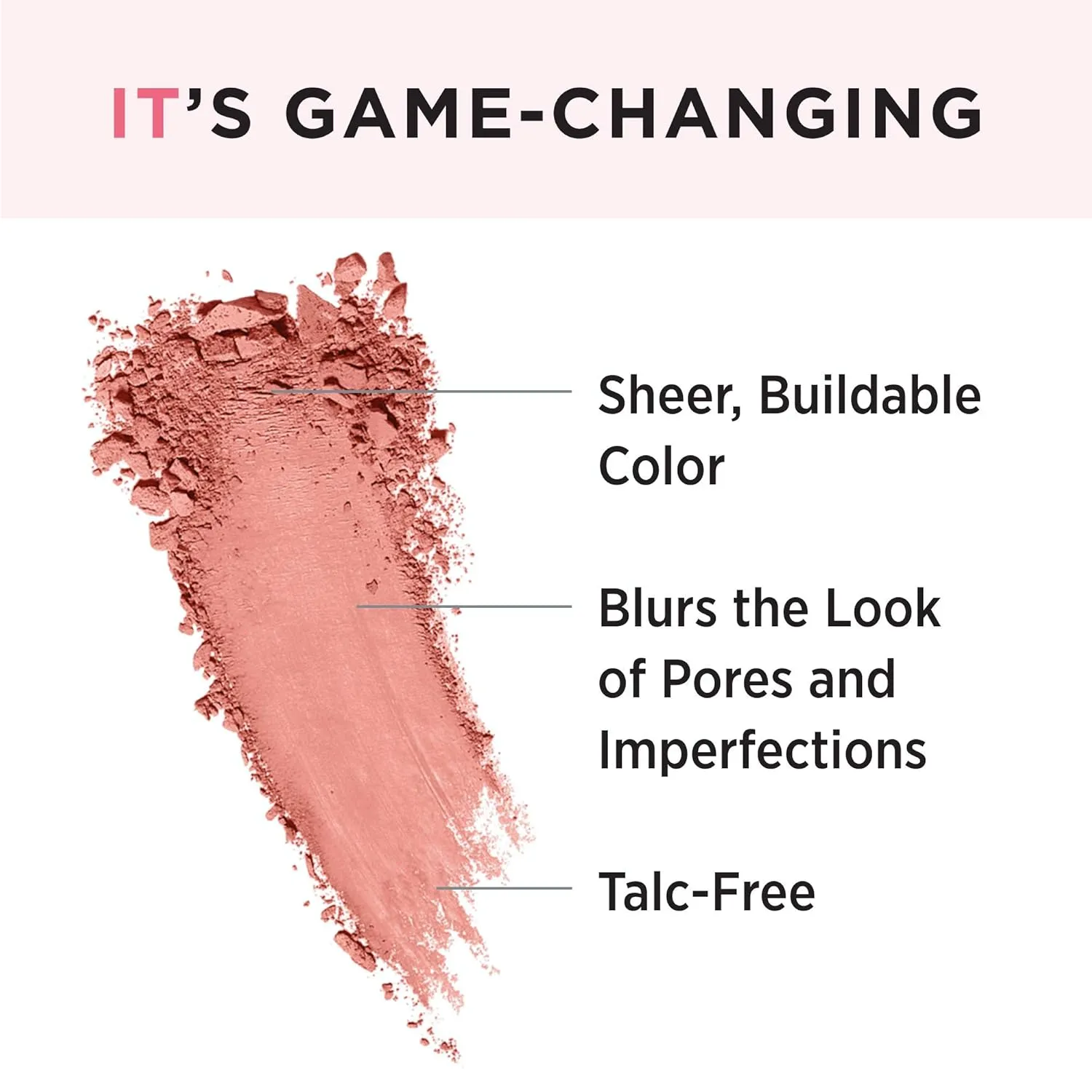 IT Cosmetics Bye Bye Pores Blush - Sheer, Buildable Color - Diffuses the Look of Pores & Imperfections - With Silk, Hydrolyzed Collagen, Peptides & Antioxidants - 0.192 oz