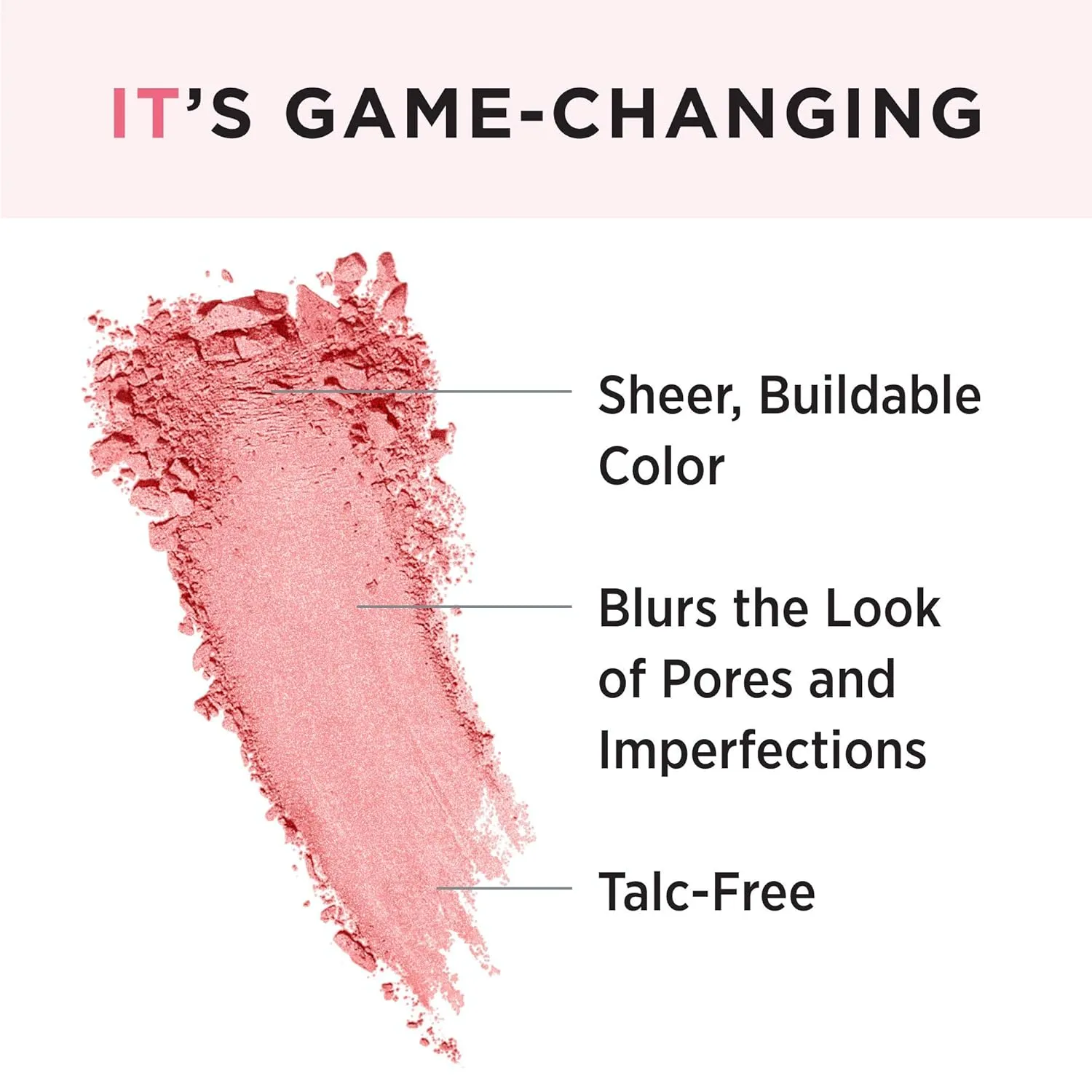 IT Cosmetics Bye Bye Pores Blush - Sheer, Buildable Color - Diffuses the Look of Pores & Imperfections - With Silk, Hydrolyzed Collagen, Peptides & Antioxidants - 0.192 oz