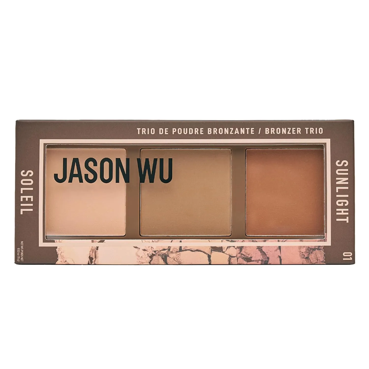 Jason Wu Beauty Sunlight Bronzer Trio – Vegan & Cruelty-Free – 3-Pan Warm Bronzer Palette – Matte Finish for Sun-Kissed Glow – Natural Contour, Radiant Complexion – 0.53 oz (15g)