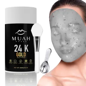 Jelly Mask Powder 24K Gold Hydrafacial Jelly Masks for Facials Professional - Cooling Mask and Hydrating Mask Peel Off Face Mask -24K Gold Mask, 23oz