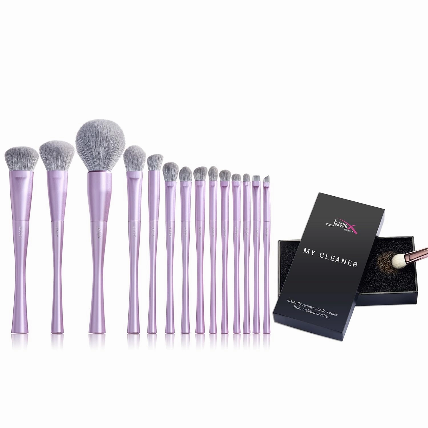 Jessup Makeup Brush Cleaner A001 Bundled with Makeup Brushes Set Professional T512