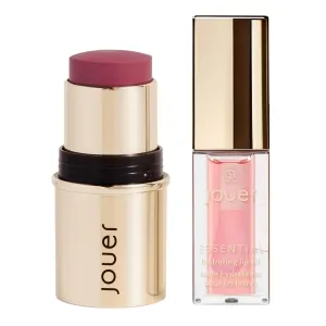 Jouer Be Loud Blush & Bloom Cheek   Lipstick and Lip Oil Bundle