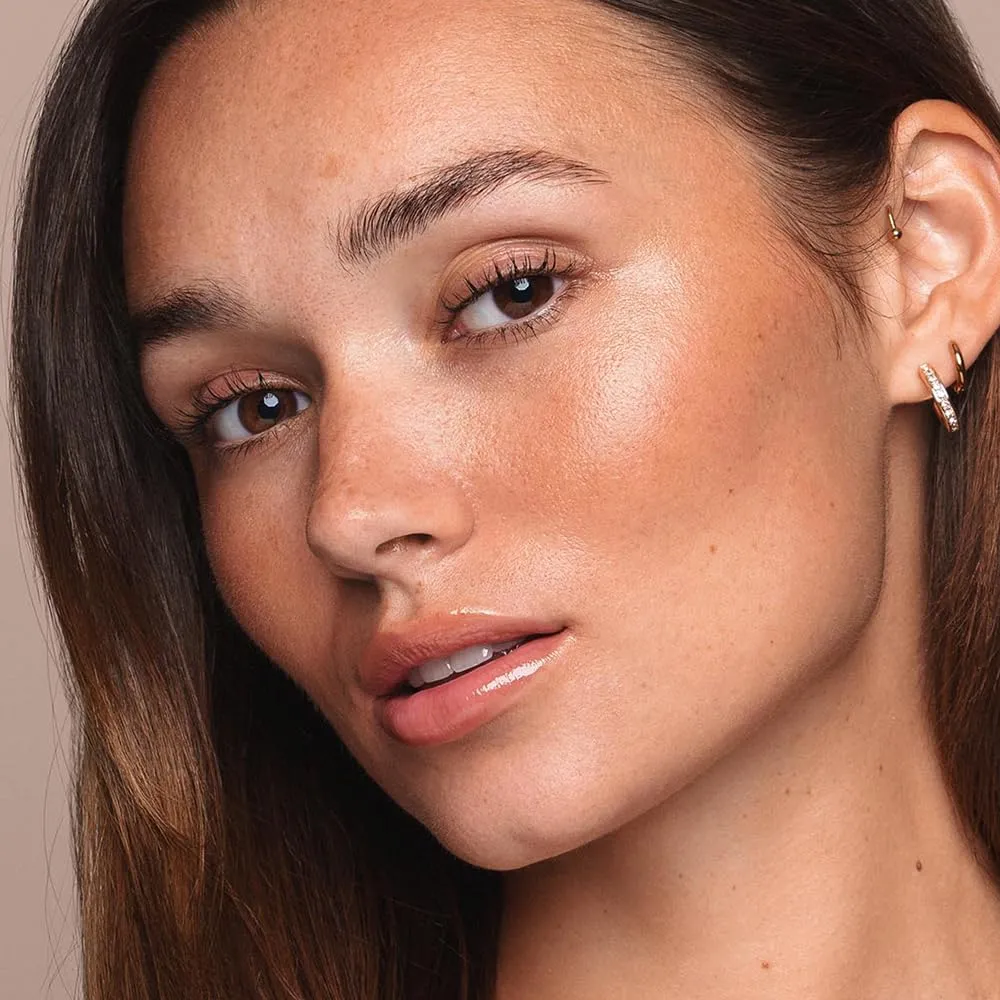Jouer Bloom, Bronze & Glow Bronzer   Highlighter Stick - Cream Contour Makeup Stick - Hydrating Rose Hip Oil and Squalane Formula, Sunset