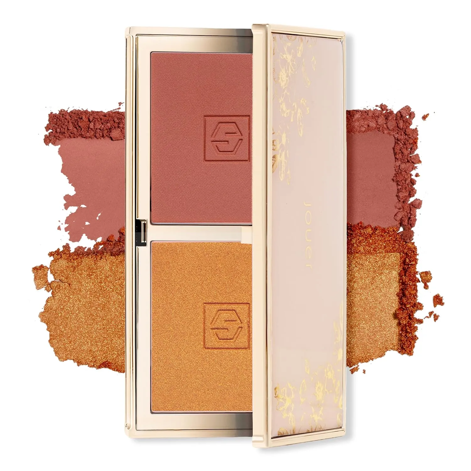 Jouer Blush Bouquet Duo 2 Shade Blush Palette High Pigment Powder Natural Flush Beauty Cosmetics Vitamin E Talc-Free Paraben, Gluten & Cruelty Free