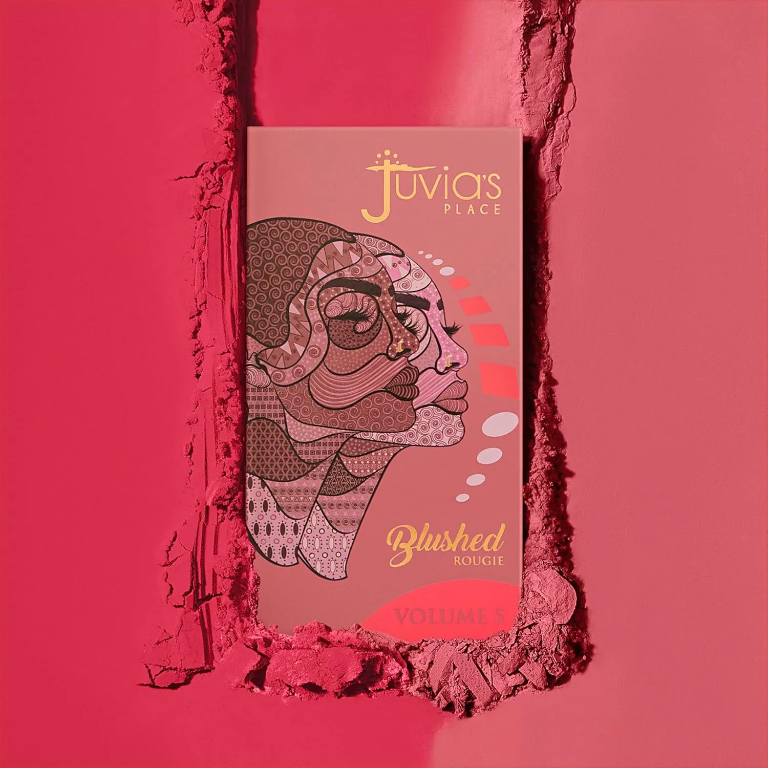 Juvia's Place Blushed Duo Blush Volume5 - Two Tone Pigmented Buildable Pressed Mineral Powder - Rosy Natural Cheeks Matte Fresh Finish for All Skin Color