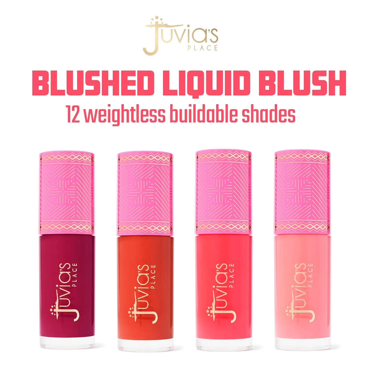 Juvia's Place Blushed Liquid Blush BlushLily - Dewy Tint Cheeks Makeup Glow Pigment Effortless Beauty Long Lasting Cosmetics Soft Creamy Natural Buildable All Skin Color Light Flawless Finish Blend