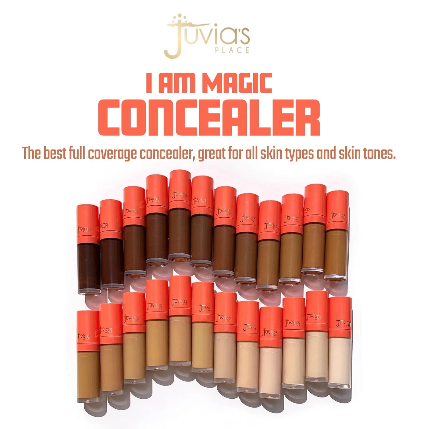 Juvia's Place I Am Magic Liquid Concealer - J11 Dark w/Warm Undertone/0.34 fl oz, Full Coverage, Hydrating, Waterproof, Long Wear