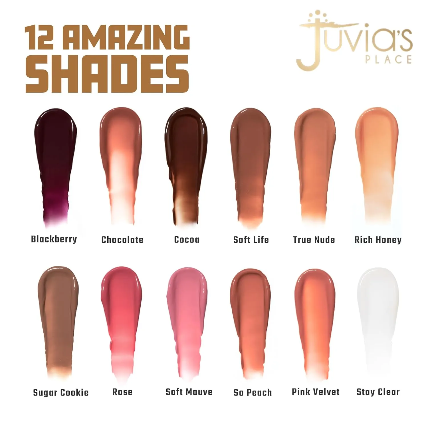 Juvia's Place Volumizing Gloss Sticks, Rose - Shiny Luscious Lips with Nourshing Hydration, Plumping Gloss, Lip Plumper Gloss, Plumping Lip Balm, Hydrating Lip Gloss