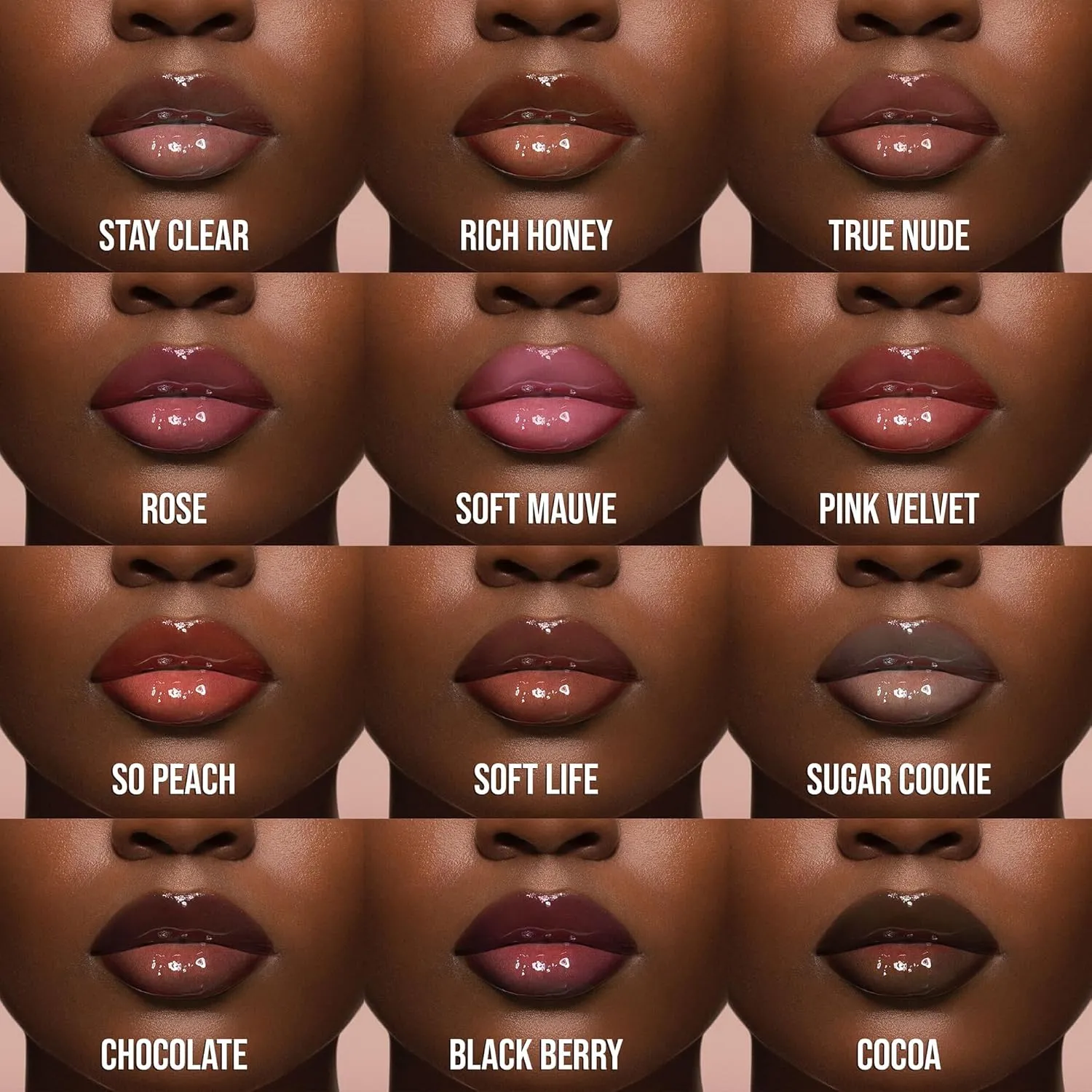Juvia's Place Volumizing Gloss Sticks, Rose - Shiny Luscious Lips with Nourshing Hydration, Plumping Gloss, Lip Plumper Gloss, Plumping Lip Balm, Hydrating Lip Gloss