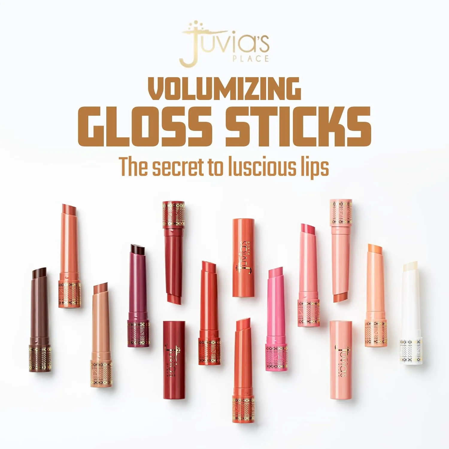 Juvia's Place Volumizing Gloss Sticks, Rose - Shiny Luscious Lips with Nourshing Hydration, Plumping Gloss, Lip Plumper Gloss, Plumping Lip Balm, Hydrating Lip Gloss