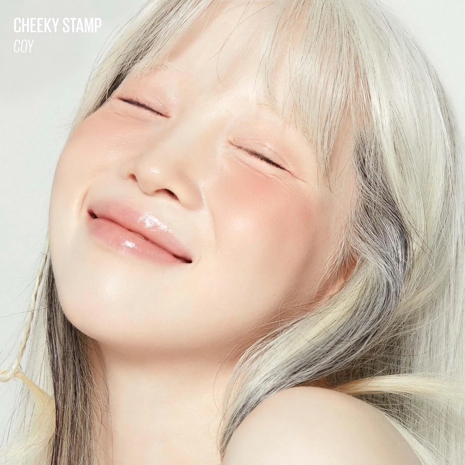 KAJA Blusher - Cheeky Stamp 01 Coy | Kbeauty, Cute Makeup, Buildable & Blendable Shade with Heart-shaped Applicator, Sunkissed Finish, Travel size, Hygienic, Portable, Korean Makeup, 0.17 Oz