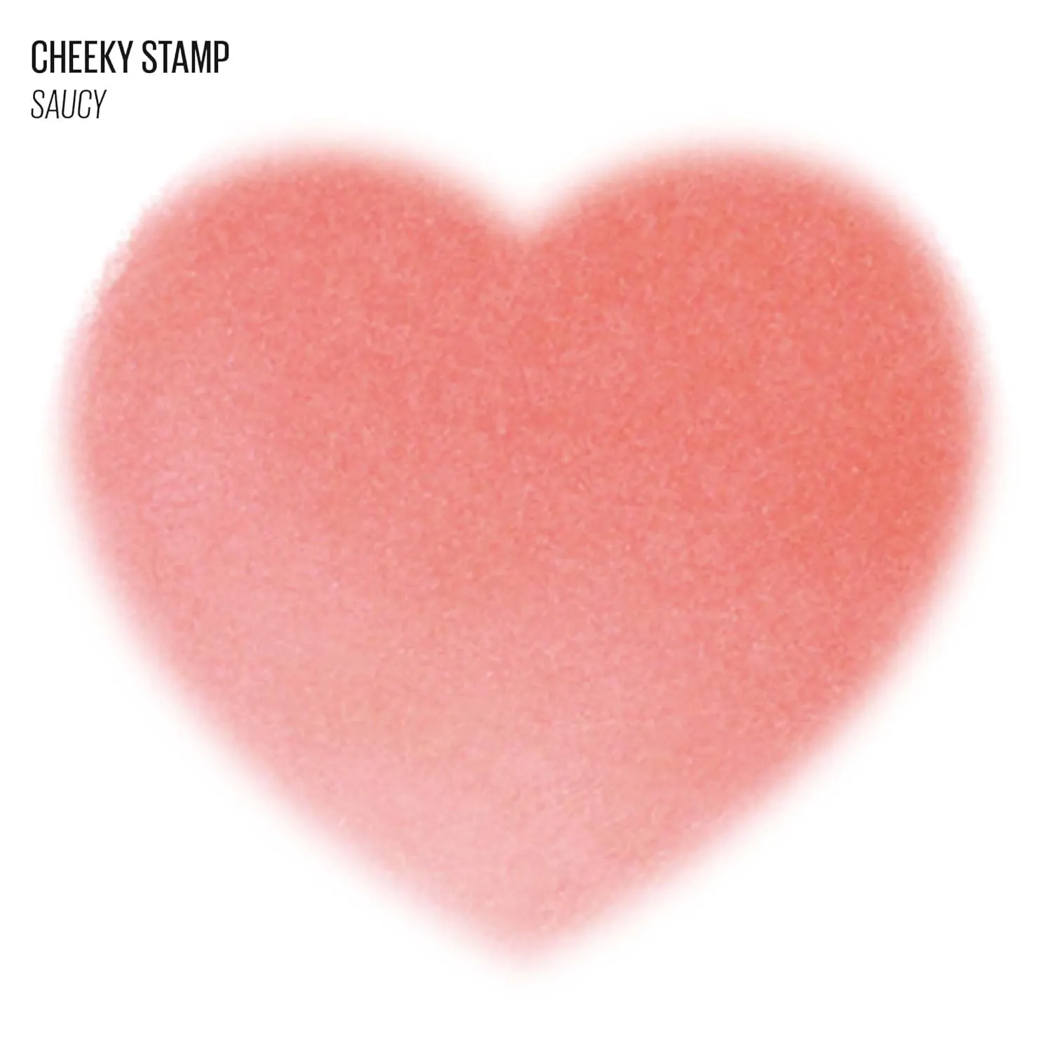 KAJA Blusher - Cheeky Stamp 02 Saucy | Buildable & Blendable Shade with Heart-shaped Applicator, Sunkissed Finish, Travel size, Hygienic, Suitable for Beginners, Portable, Korean Makeup, 0.17 Oz