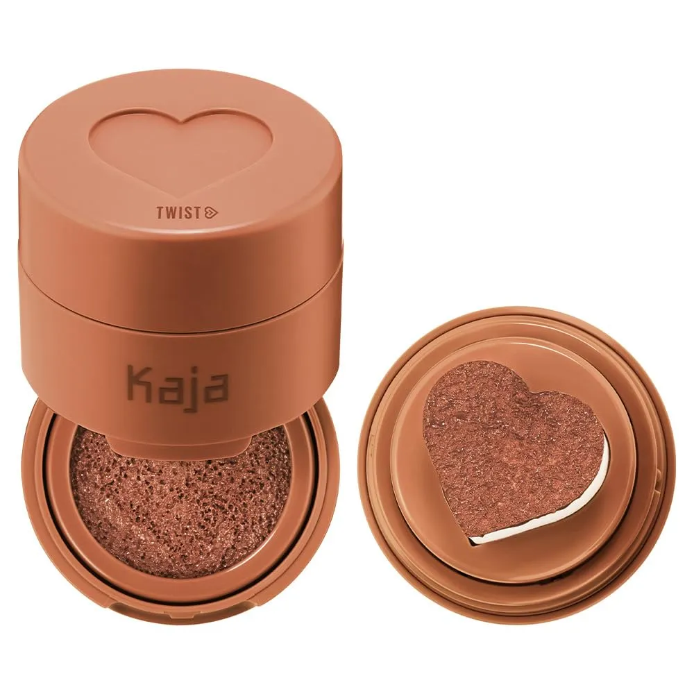 KAJA Blusher - Cheeky Stamp 07 Spicy | Kbeauty, Cute Makeup, Buildable & Blendable Shade with Heart-shaped Applicator, Sunkissed Finish, Travel size, Hygienic, Portable, Korean Makeup, 0.17 Oz