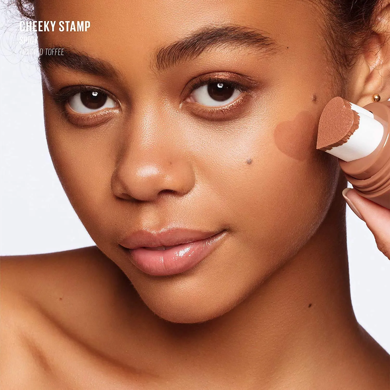 KAJA Blusher - Cheeky Stamp 07 Spicy | Kbeauty, Cute Makeup, Buildable & Blendable Shade with Heart-shaped Applicator, Sunkissed Finish, Travel size, Hygienic, Portable, Korean Makeup, 0.17 Oz