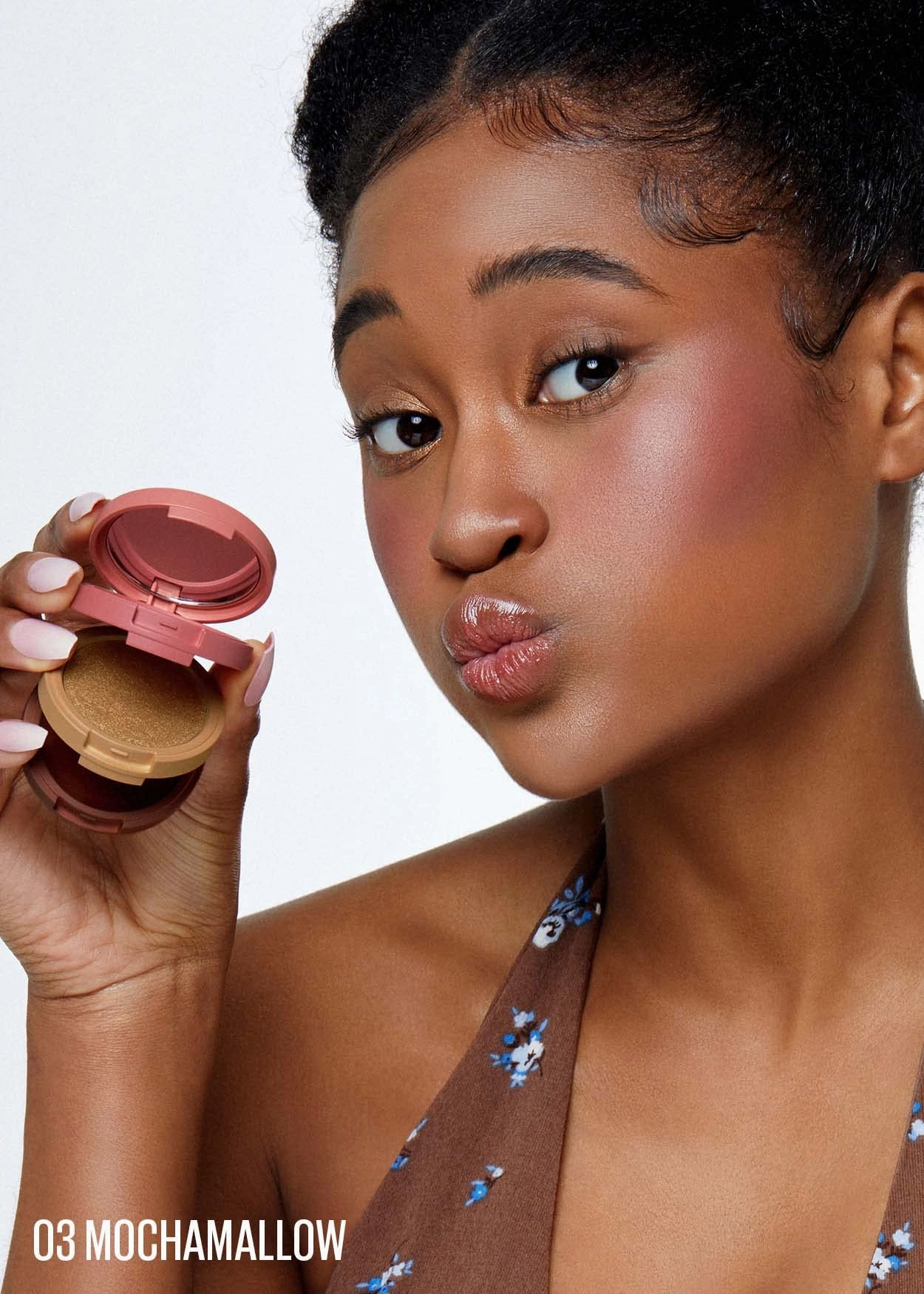 KAJA 3 Colors Palette - Play Bento_Mochamallow | Powder Blusher, Highlighter, Cream Bronzer, Creamy Application, with Mango Seed Butter, Powdery Finish, Easy Finger Application, Lightweight Formula