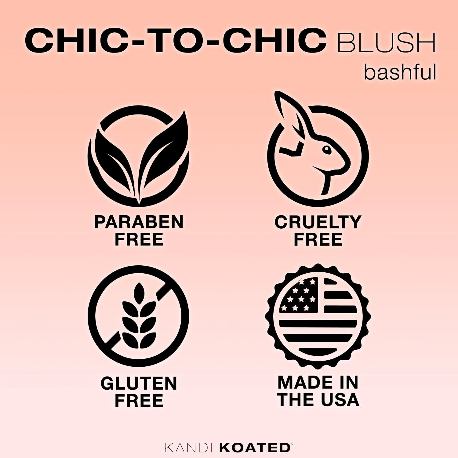 Kandi Koated Chic to Chic [Bashful] Warm Plum Blush in Rose Gold Compact, Intense Color Blush by Kandi Burruss | Paraben-Free, Cruelty-Free | Beauty & Makeup