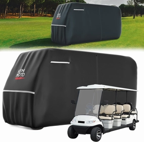KEMIMOTO Golf Cart Cover, 2/2 2/4/4 2/6/6 2/8 Passenger Heavy Duty Golf Cart Rain Covers with Storage Bag Universal Compatible with EZGO Club Car