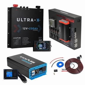KickAss 230Ah Ultra-X Slimline Lithium Dual Battery Kit - Complete Touring System