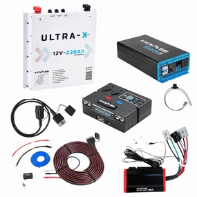 KickAss Ultra-X 230Ah Premium Slimline Lithium Dual Battery Kit - Arctic White