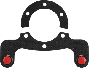 KIMISS Steering Wheel Horn Button, Carbon Fiber External Horn Button Kits for OMP/Nardi/ 6 Bolts Steering Wheel