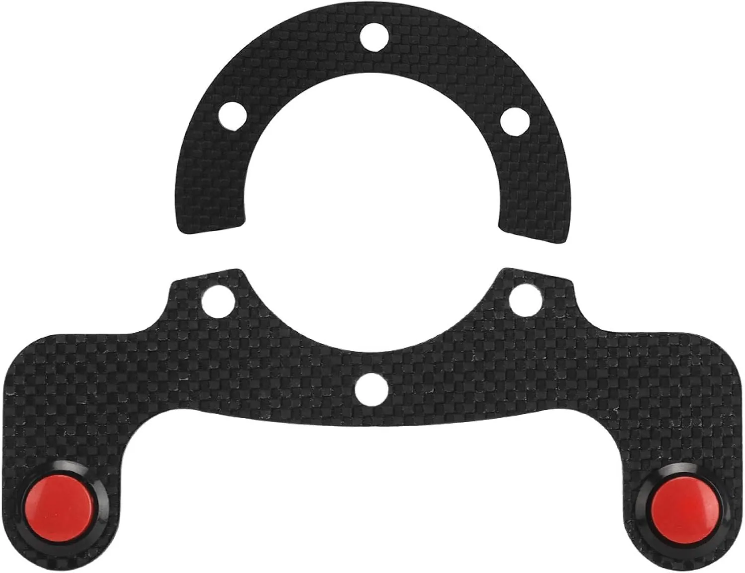 KIMISS Steering Wheel Horn Button, Carbon Fiber External Horn Button Kits for OMP/Nardi/ 6 Bolts Steering Wheel