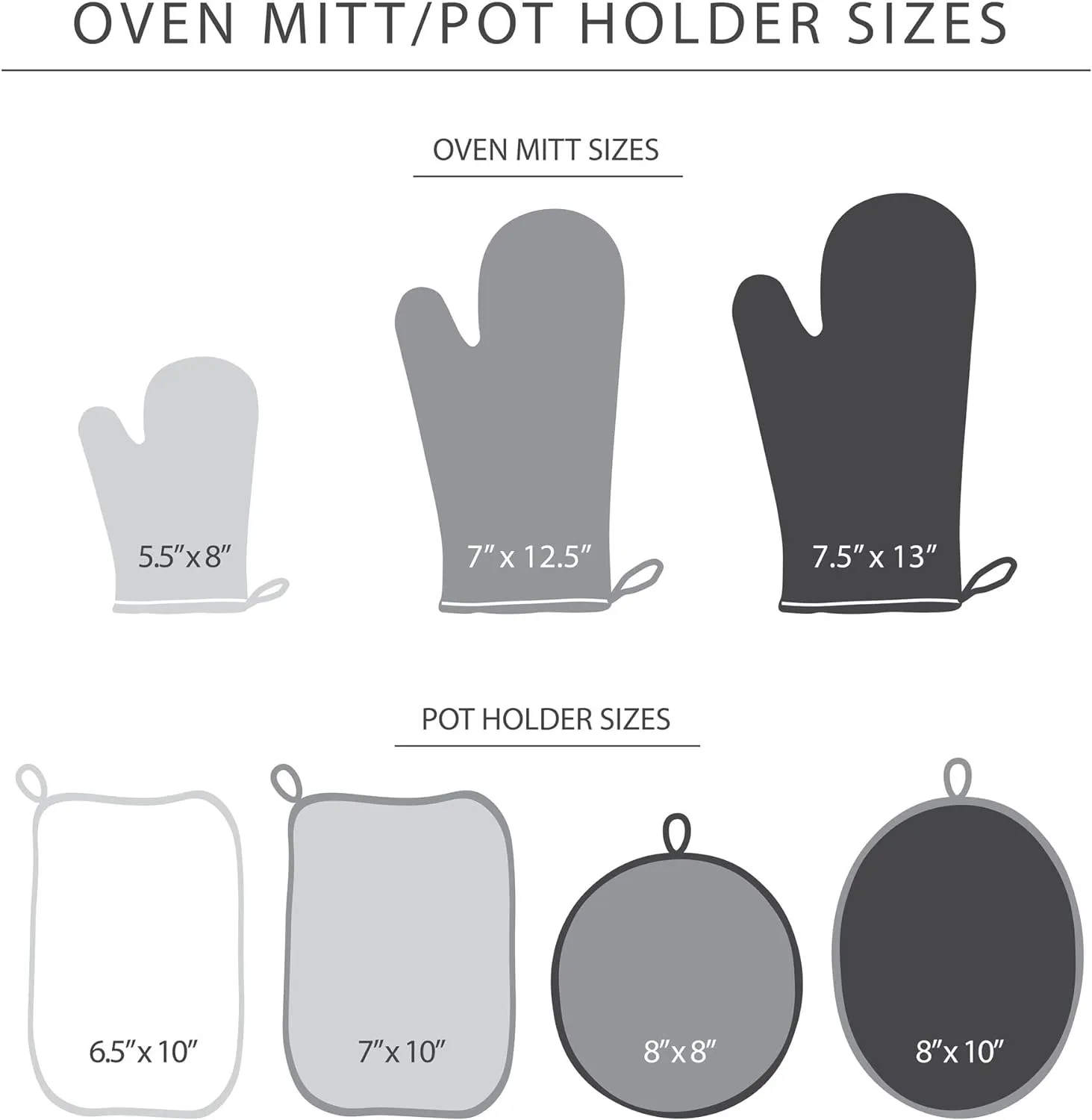 KITCHENAID Beacon Two-Tone Mini Oven Mitt 2-Pack Set, Contour Silver/Matte Black, 5.5"x8"