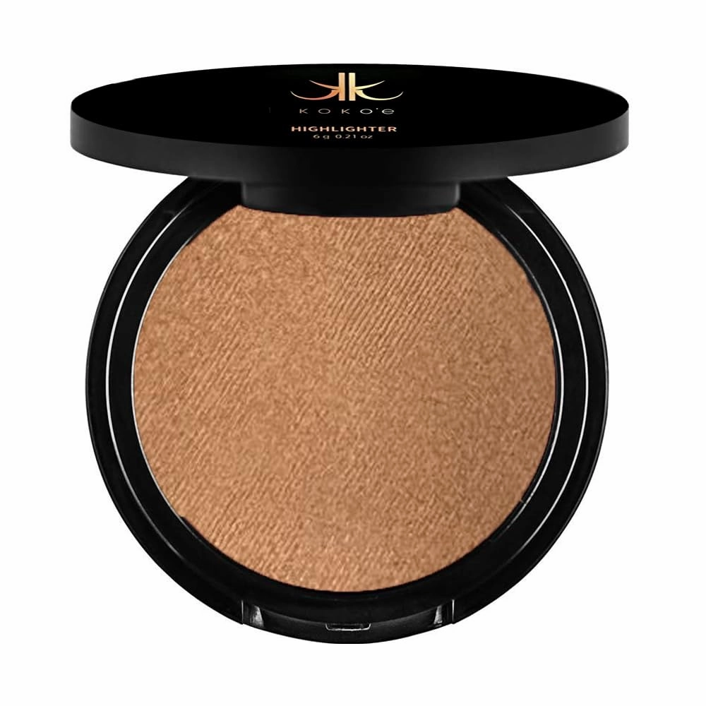 KOKO’E Cosmetics Highlighter Makeup Powder, Makeup highlighters for face, 0.21 Oz (Copper Brown)