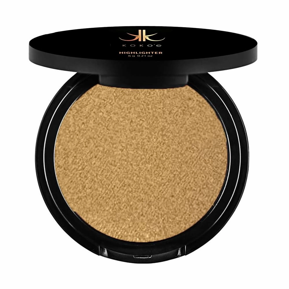 KOKO’E Cosmetics Highlighter Makeup Powder, Makeup highlighters for face, 0.21 Oz (Golden Brown)