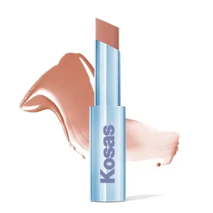 Kosas Wet Stick Moisturizing Shiny Sheer Lipstick with Ceramides, Hyaluronic acid, Peptides and Mango Butter - Soothes, Softens, and Moisturizes Lips – Heatwave