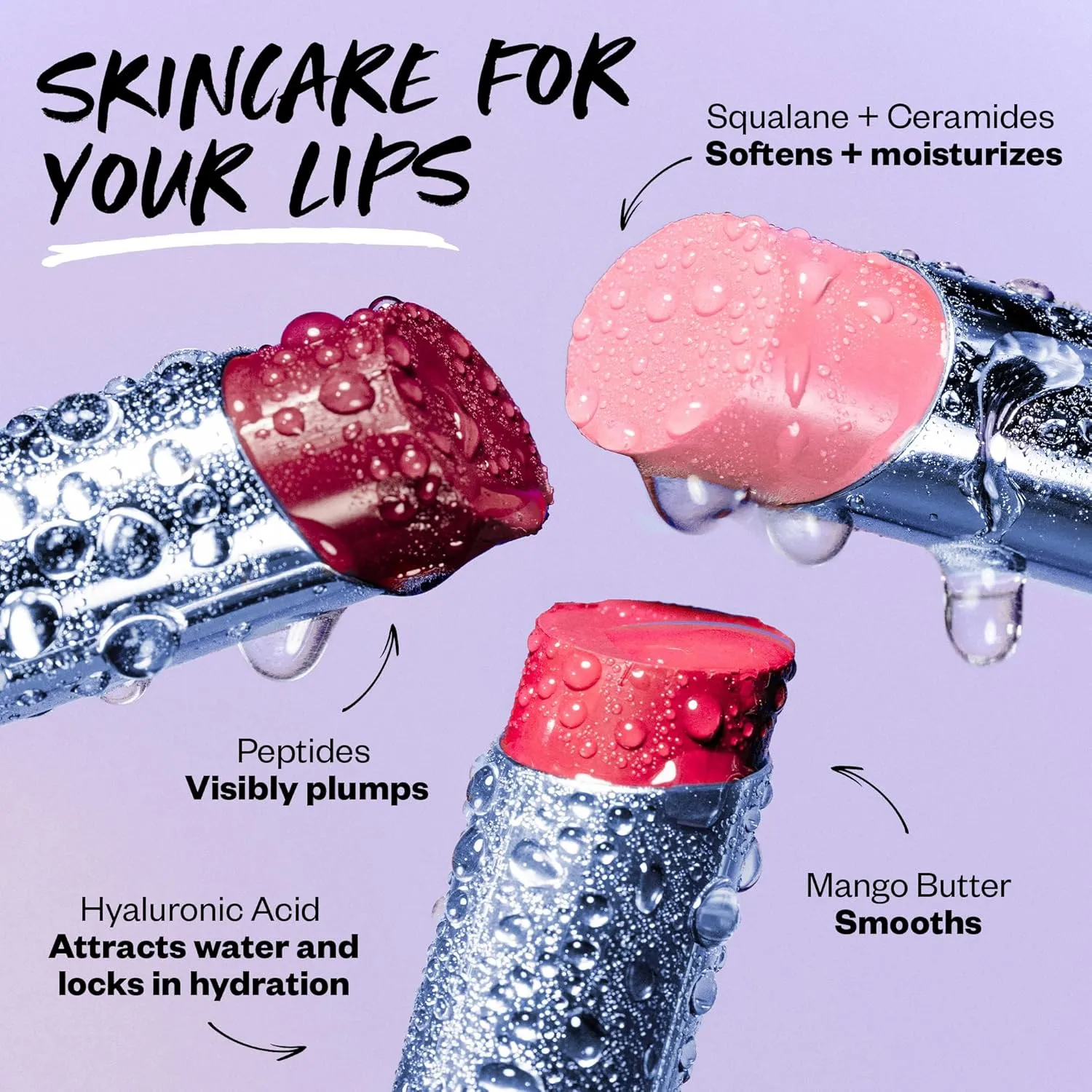 Kosas Wet Stick Moisturizing Shiny Sheer Lipstick with Ceramides, Hyaluronic acid, Peptides and Mango Butter - Soothes, Softens, and Moisturizes Lips – Papaya Treat