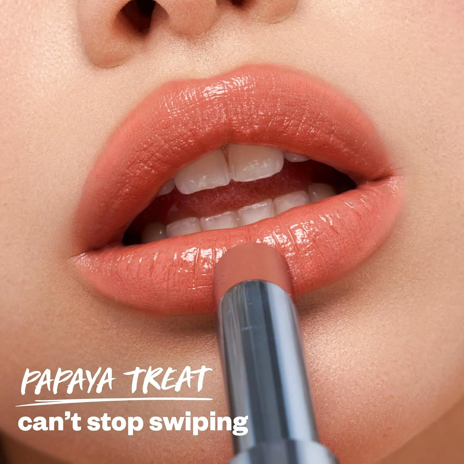 Kosas Wet Stick Moisturizing Shiny Sheer Lipstick with Ceramides, Hyaluronic acid, Peptides and Mango Butter - Soothes, Softens, and Moisturizes Lips – Papaya Treat