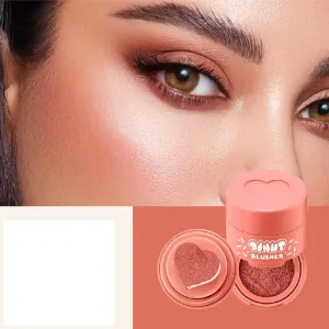 Kristen Leanne 6-Color Seal Powder Blusher, Love Air Cushion Liquid, Natural Nude Makeup, Velvet Powder Blusher (01, Love Air Cushion powder blusher)