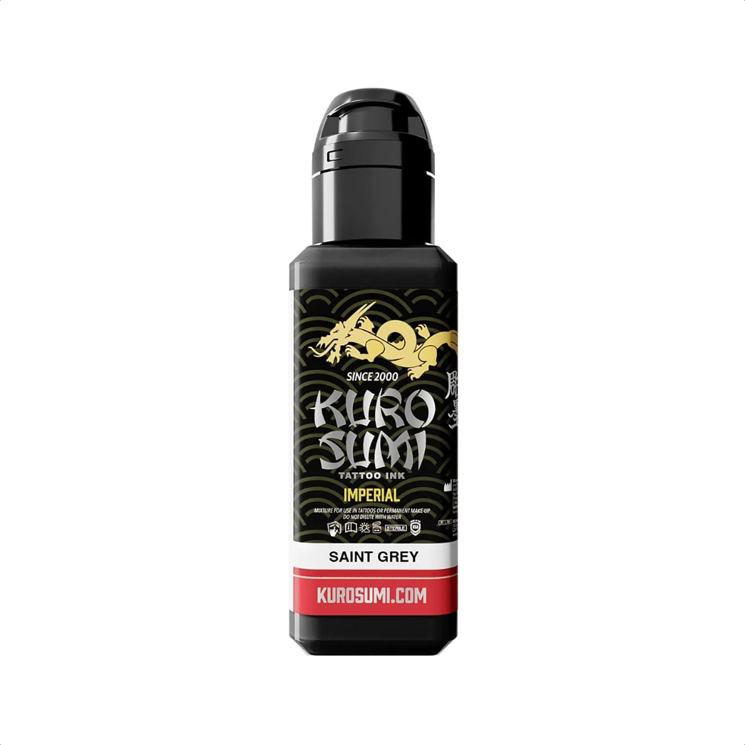 Kuro Sumi Imperial - Greywash - Professional Tattoo Ink & Tattoo Supplies for Greywork & Shading - Skin-Safe Permanent Tattooing - Vegan (6 oz)
