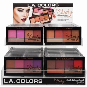 L.A. Colors So Cheeky Blush & Highlighter - Wholesale Display 60 Units (CAD91.1)